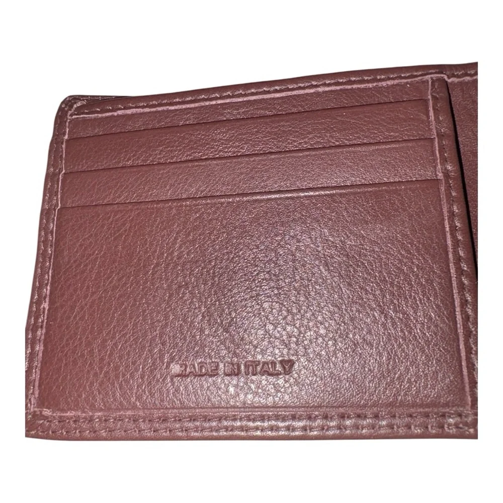 BORGO ETRUSCHI men’s slim bifold leather wallet made in Italy. WLT 5